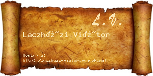 Laczházi Viátor névjegykártya